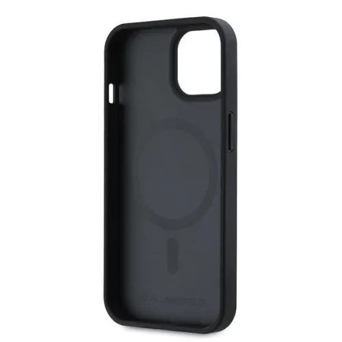 Karl Lagerfeld - Leather MagSafe (KLHMP15MPGKHPHK) - iPhone 15 Plus - Karl Head