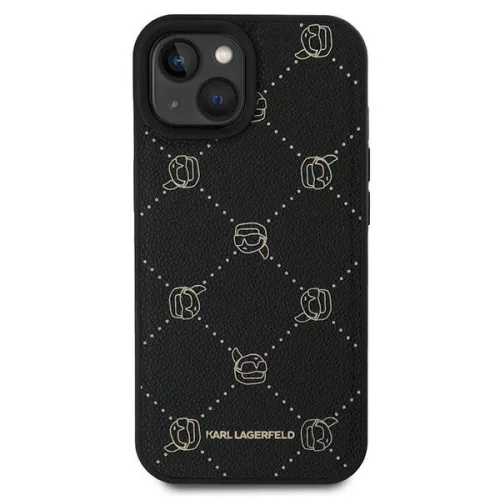 Karl Lagerfeld - Leather MagSafe (KLHMP15MPGKHPHK) - iPhone 15 Plus - Karl Head