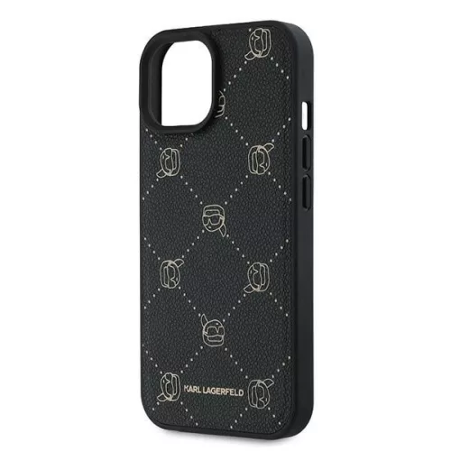 Karl Lagerfeld - Leather MagSafe (KLHMP15MPGKHPHK) - iPhone 15 Plus - Karl Head