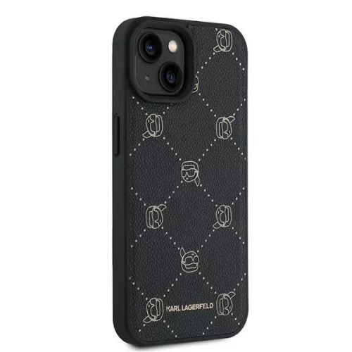Karl Lagerfeld - Leather MagSafe (KLHMP15MPGKHPHK) - iPhone 15 Plus - Karl Head