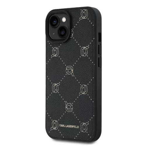 Karl Lagerfeld - Leather MagSafe (KLHMP15MPGKHPHK) - iPhone 15 Plus - Karl Head