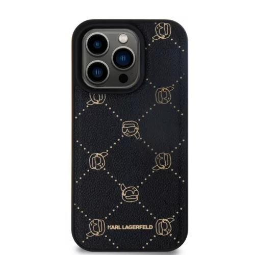 Karl Lagerfeld - Leather MagSafe (KLHMP15XPGKHPHK) - iPhone 15 Pro Max - Karl Head