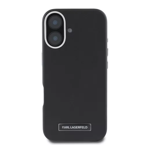 Karl Lagerfeld - Leather MagSafe (KLHMP16MPGMSRPK) - iPhone 16 Plus - FW Metal Plate