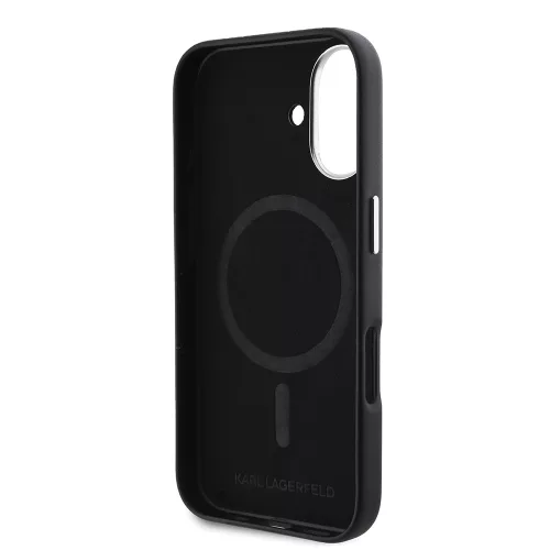 Karl Lagerfeld - Leather MagSafe (KLHMP16SPGMSRPK) - iPhone 16 - FW Metal Plate