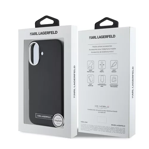 Karl Lagerfeld - Leather MagSafe (KLHMP16SPGMSRPK) - iPhone 16 - FW Metal Plate