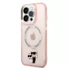 Karl Lagerfeld - Hardcase MagSafe (KLHMP14LHNKCIP) - iPhone 14 Pro - Pink Iconic Karl&Choupette