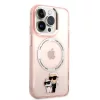 Karl Lagerfeld - Hardcase MagSafe (KLHMP14LHNKCIP) - iPhone 14 Pro - Pink Iconic Karl&Choupette