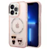 Karl Lagerfeld - Hardcase MagSafe (KLHMP14LHKCP) - iPhone 14 Pro - Pink Karl & Choupette Aluminium