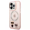 Karl Lagerfeld - Hardcase MagSafe (KLHMP14LHKCP) - iPhone 14 Pro - Pink Karl & Choupette Aluminium