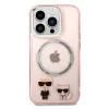 Karl Lagerfeld - Hardcase MagSafe (KLHMP14LHKCP) - iPhone 14 Pro - Pink Karl & Choupette Aluminium