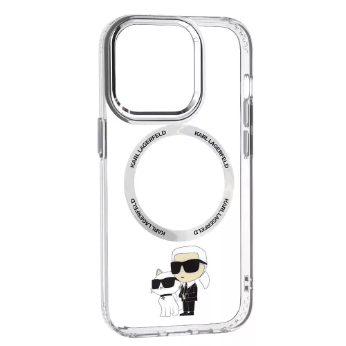 Karl Lagerfeld - Hardcase MagSafe (KLHMP14LHNKCIT) - iPhone 14 Pro - Transparent Iconic Karl&Choupette