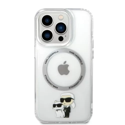 Karl Lagerfeld - Hardcase MagSafe (KLHMP14LHNKCIT) - iPhone 14 Pro - Transparent Iconic Karl&Choupette
