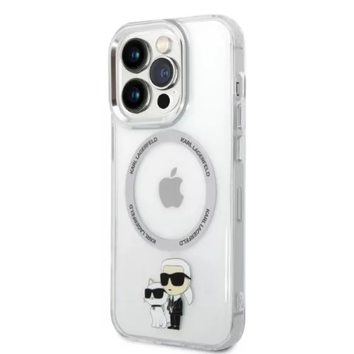 Karl Lagerfeld - Hardcase MagSafe (KLHMP14LHNKCIT) - iPhone 14 Pro - Transparent Iconic Karl&Choupette