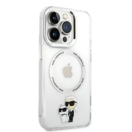Karl Lagerfeld - Hardcase MagSafe (KLHMP14LHNKCIT) - iPhone 14 Pro - Transparent Iconic Karl&Choupette