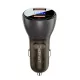 Acefast - Car Charger (B7) - 2x USB, 45W, Dual Fast Charging, with LED Digital Display - Transparent Black