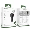 Acefast - Car Charger (B7) - 2x USB, 45W, Dual Fast Charging, with LED Digital Display - Transparent Black