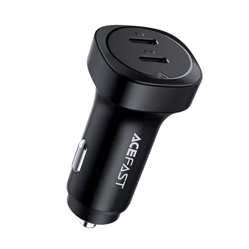Acefast - Car Charger (B2) - 2x Type-C, Dual PD Fast Charging, 72W, Built-in Voltage Regulator Chip - Black