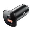 Acefast - Car Charger (B1) - Type-C, USB, Dual-Port, 38W, PD Fast Charging, with LED Light - Black