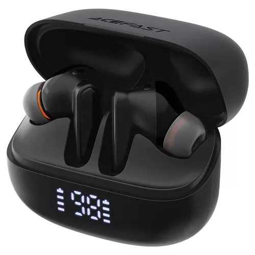 Acefast - Vezeték nélküli fülhallgató (W1) - C típusú, TWS, Bluetooth 5.4, hívászajcsökkentés, IPX4, LED digitális kijelző - fekete