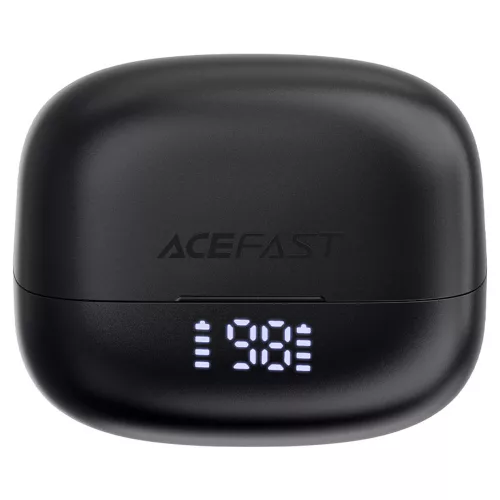 Acefast - Vezeték nélküli fülhallgató (W1) - C típusú, TWS, Bluetooth 5.4, hívászajcsökkentés, IPX4, LED digitális kijelző - fekete