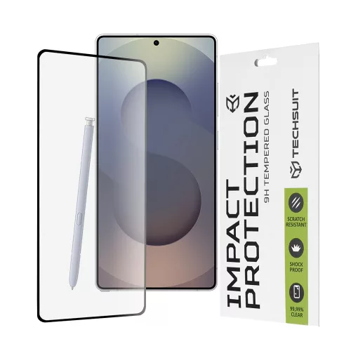 Techsuit - 111D Full Cover / Full Glue üvegfólia - Samsung Galaxy S25 Ultra - Fekete széllel