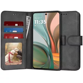   Techsuit - Diary Book kinyitható tok - Motorola Moto G75 - Fekete