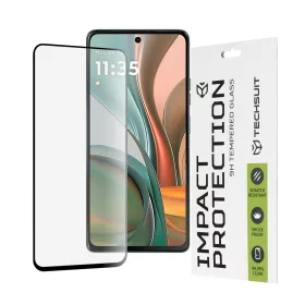   Techsuit - 111D Full Cover / Full Glue üvegfólia - Motorola Moto G75 - Fekete széllel