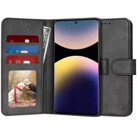  Techsuit - Diary Book kinyitható tok - Xiaomi Redmi Note 14 Pro+ 5G - Fekete