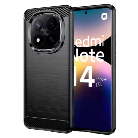   Techsuit - Carbon szilikon tok - Xiaomi Redmi Note 14 Pro+ 5G - Fekete
