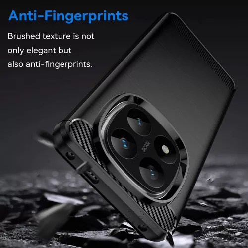Techsuit - Carbon szilikon tok - Xiaomi Redmi Note 14 Pro+ 5G - Fekete