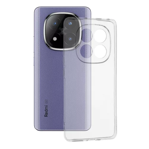 Techsuit - Clear Silicone tok - Xiaomi Redmi Note 14 Pro+ 5G - Átlátszó