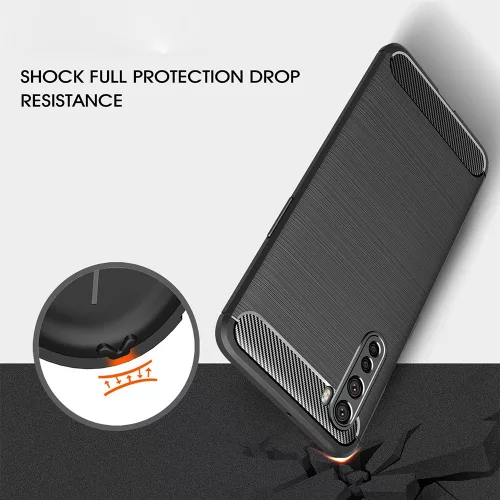 Techsuit - Carbon szilikon tok - OnePlus Nord 5G - Fekete