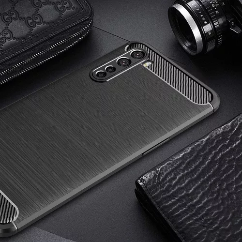 Techsuit - Carbon szilikon tok - OnePlus Nord 5G - Fekete