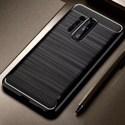 Techsuit - Carbon szilikon tok - OnePlus 8 Pro - Fekete