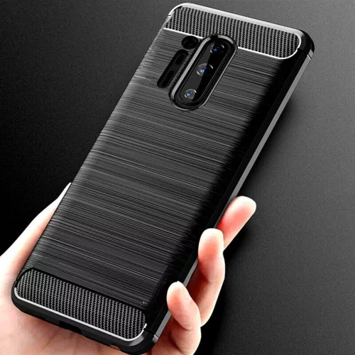 Techsuit - Carbon szilikon tok - OnePlus 8 Pro - Fekete