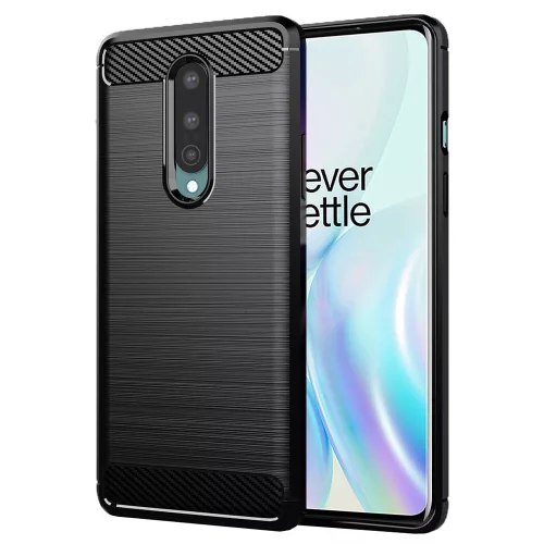 Techsuit - Carbon szilikon tok - OnePlus 8 - Fekete