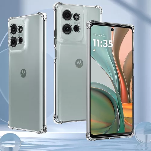 Techsuit - Shockproof Átlátszó Ütésálló Szilikon tok - Motorola Moto G75 - Átlátszó