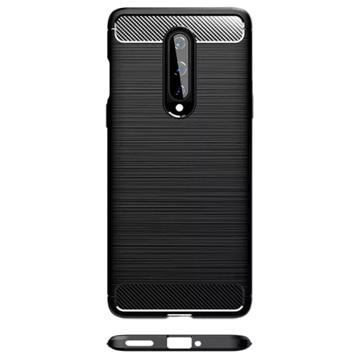 Techsuit - Carbon szilikon tok - OnePlus 8 - Fekete