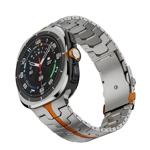 Techsuit - Watchband (W063) - Samsung Galaxy Watch Ultra 47mm / Watch Ultra 2 - Titanium Orange
