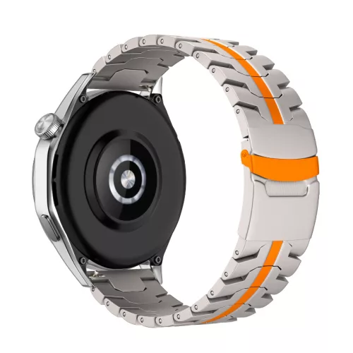 Techsuit - Watchband 22mm (W063) - Huawei Watch GT 2 (46mm)/GT 2 Pro/GT 3 Pro (46mm)/Xiaomi Watch S1 - Titanium Orange