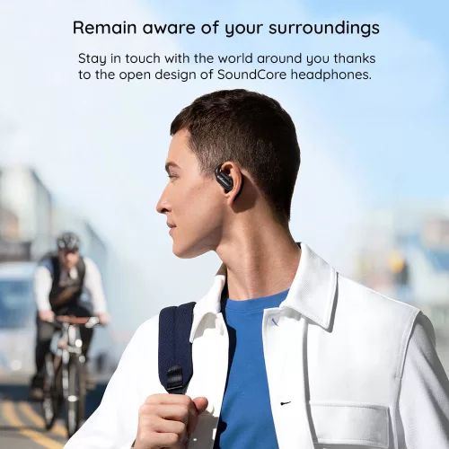 Anker - Vezeték nélküli fülhallgató SoundCore V20i (A3876G21) - Sporthoz, Bluetooth 5.3, IP55 - Fehér