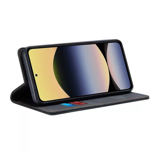 Techsuit - Confy Cover kinyitható tok - Xiaomi Redmi Note 14 5G - Fekete
