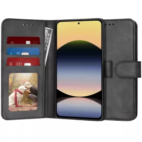   Techsuit - Diary Book kinyitható tok - Xiaomi Redmi Note 14 5G - Fekete