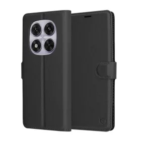   Techsuit - Leather Folio kinyitható tok - Xiaomi Redmi Note 14 Pro 5G / Redmi Note 14 Pro+ 5G / Poco X7 - Fekete