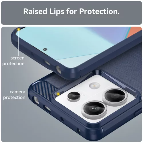 Techsuit - Carbon szilikon tok - Xiaomi Redmi Note 14 5G - Fekete