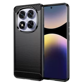   Techsuit - Carbon szilikon tok - Xiaomi Redmi Note 14 Pro 5G / Poco X7 - Fekete