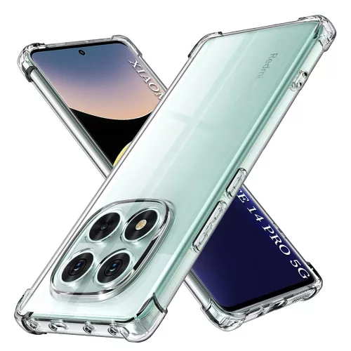 Techsuit - Shockproof Átlátszó Ütésálló Szilikon tok - Xiaomi Redmi Note 14 Pro 5G / Poco X7 - Átlátszó