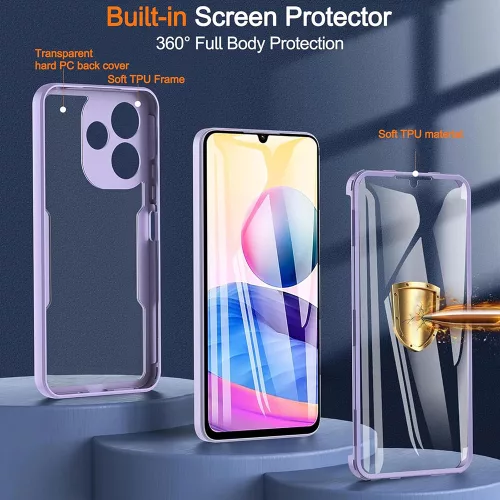 Techsuit - ColorVerse 360 tok kijelzővédővel - Xiaomi Redmi Note 14 Pro 5G / Note 14 Pro+ 5G / Poco X7 - Kék