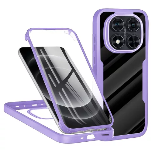 Techsuit - ColorVerse 360 tok kijelzővédővel - Xiaomi Redmi Note 14 Pro 5G / Note 14 Pro+ 5G / Poco X7 - Lila