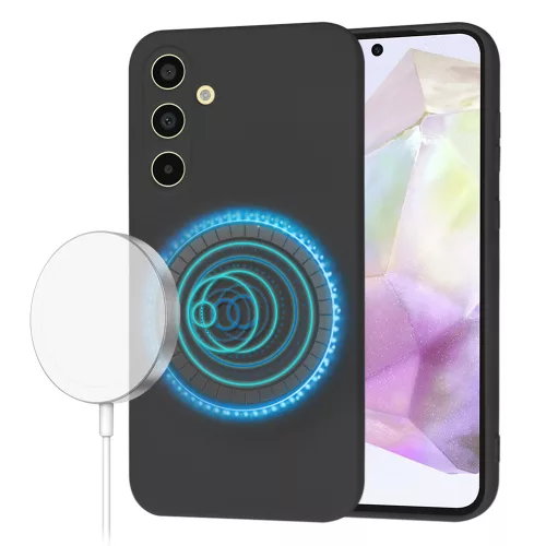 Techsuit - SoftFlex MagSafe tok - Samsung Galaxy A35 5G - Fekete
